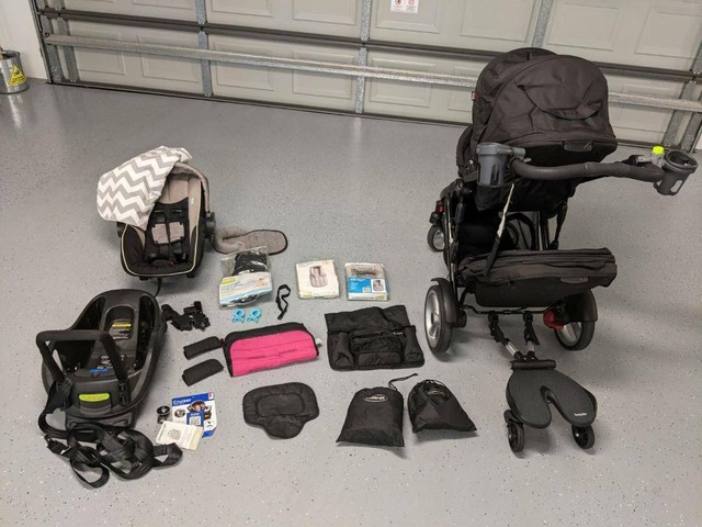 steelcraft double pram with capsule